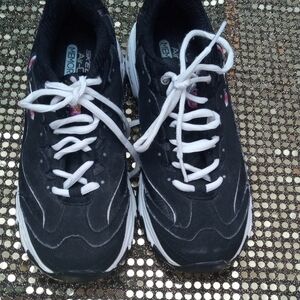 Skechers Women's Black and White Sneakers